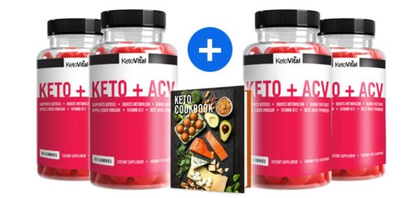 KetoVital - 4 BOTTLES (38% OFF) + FREE KETO COOKBOOK
